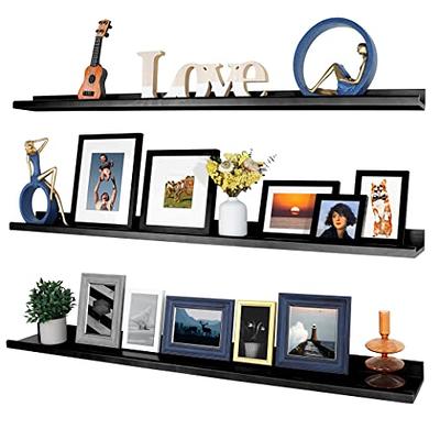 upsimples Acrylic Floating Shelves Set of 4, Adhesive Shelf with