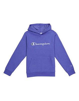 Champion Kids' Powerblend Hoodie, Classic Script Logo Stone Crush Blue 7/8  - Yahoo Shopping