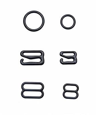 Ruwado 60 Pcs Bra Strap Hook Ring Buckle Metal Multi Size Shape