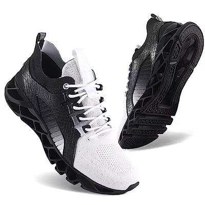  Women's Running Shoes Ladies Slip on Tennis Walking Sneakers  Lightweight Breathable Comfort Work Gym Trainers Stylish Shoes All Black