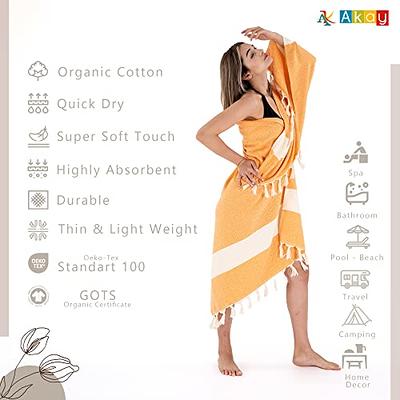 Laodis Turkish Beach Towel 39 x 71 Quick Dry Sand Free Lightweight Large  Oversized Beach Towel Turkish Towels for Camping Yoga Gym Pool Travel -  Yellow : : Home & Kitchen