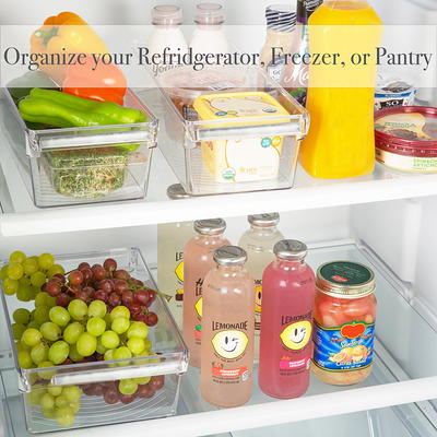 Greenco Refrigerator Organizer Bins, Stackable Fridge Organizer