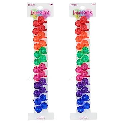  Expressions 24pc Ponytail Ball Hair Elastics  Collection,Brightly Colored Marble Finish Twin Bead Ponytail Balls For  Girls And Toddlers : Beauty & Personal Care
