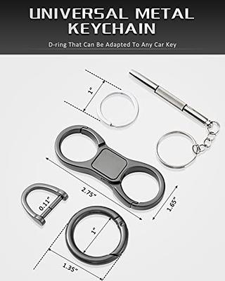 Idakekiy Key Chain Quick Release Spring with 4 Key Rings Heavy