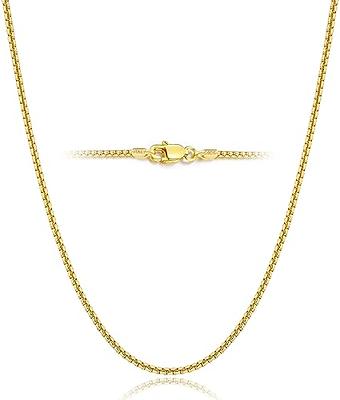 Andsion Real 18K Over Gold Chain Necklace for Women & Girls, 1.5mm Gold Box  Chain Gold Chain for Women, Shiny & Sturdy Necklace Chain Women's Chain  Necklace 16 Inch - Yahoo Shopping
