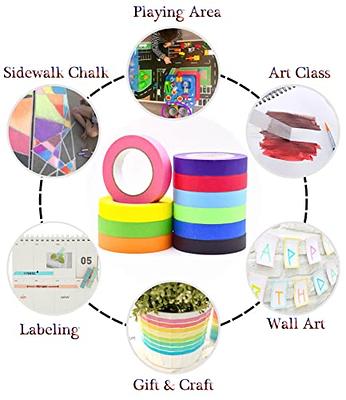 Colored Masking Tape, Colored Painters Tape For Arts And Crafts, 6