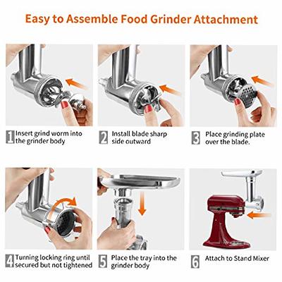 KitchenAid Residential Stainless Steel Food Grinder Attachment in