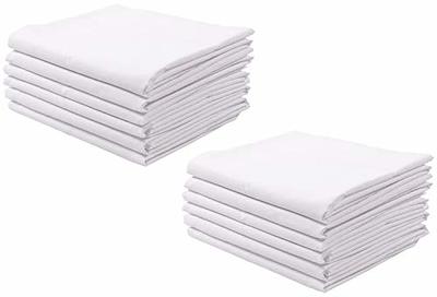 KAF Home Brushed Microfiber Pillow Cases Bulk Pack | Set of 12 Standard Queen Sized Pillow Cases | White | Perfect to Control Allergies and Insure