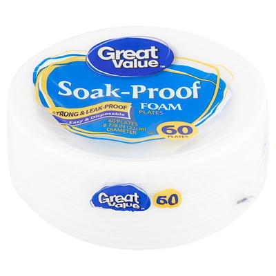 Soak-Proof Foam Lunch Plates, 8 7/8, 150 Count