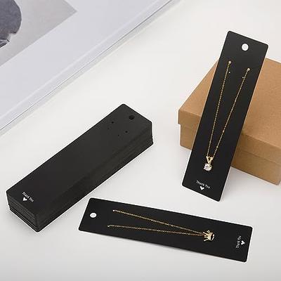 G2PLUS 100PCS Black Necklace Display Cards,2.16'' x 8.27'' Earring