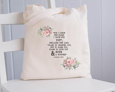 Huhumy 12 Pcs Bible Tote Bags for Women Religious Gift Bags Bulk Floral  Christian Canvas Tote Bag Religious Reusable Tote Bags Bible Verse Bible  Tote