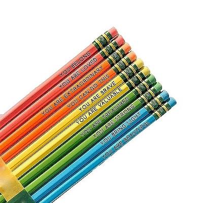  DASHENRAN Affirmation Pencil Set, Motivational Pencils,  Personalized Compliment Wood Pencils, Pencil Set for Sketching and Drawing,  for Students and Teachers, (Primary) : Office Products