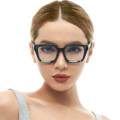 Rmerom Blue Light Glasses for Women Men Fashion Black Glasses