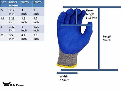 [20 Pack] Latex Dipped Nitrile Coated Work Gloves Large - String Knit  Cotton Coated Work Safety Gloves Great for Construction, Warehouse, Home