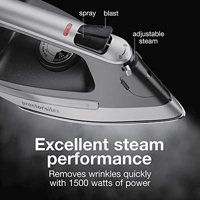 PurSteam Steam Iron for Clothes 1700W with Self-Cleaning Nonstick Stainless  Steel Soleplate, Auto Shutoff, Anti-Drip