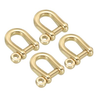 3 Pcs Key Ring Clip Solid Brass U Key Loop Hook Pocket Brass Purse Keychain  Ring Belt Clip Hook for Men Women