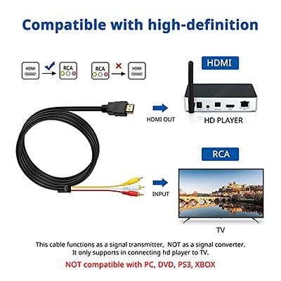 câble HDTV HDMI vers RCA câble HDMI mâle vers mâle 3RCA AV