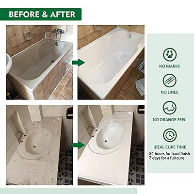 DWIL Tile Paint, Tub and Tile Refinishing Kit with Tools, Tub Refinishing  Kit White Bathtub Paint Water Based &Low Odor, Easy to Use Sink Paint for