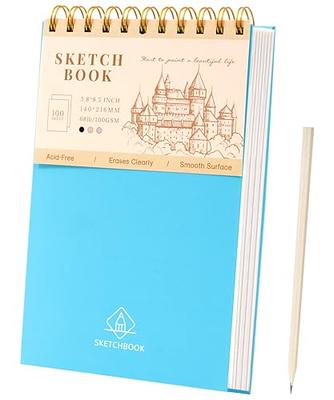 Sketchbook 8.5x11 Inch,100 Sheets Sketch Pad, Pack of 1 (68 lb/100gsm)  Sketch Book, Acid-Free Drawing Paper, Perfect for Most Dry Media, Ideal for