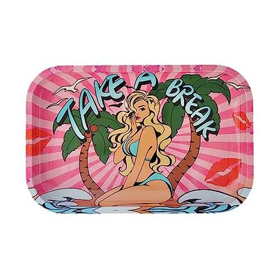 Pink Metal Rolling Tray, Cigarette Tray, Weed Tray, Rolling Smoking  Accessories, Pretty Girl Pink West Coast Vibe, 11 X 7 Inch - Yahoo  Shopping