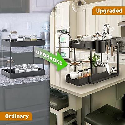 Libeder Under Sink Organizers and Storage,2 Tier Sliding Bathroom Cabinet  Organizer with Hooks& Cup,Under Sink Storage Shelf with Pull Out Drawer for  Kitchen,Bathroom,Restroom - Yahoo Shopping