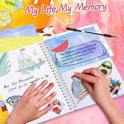 DIY Journal Kit for Girls Ages 8-12 - Girls Scrapbook Kit Gifts, DIY  Journal Kit for Girls to Decorate Scrapbook, Journals for Writing,  Scrapbook Kit