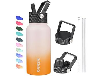 Simple Modern Water Bottle with Straw Lid Vacuum Insulated Stainless Steel  Metal Thermos Bottles | Reusable Leak Proof BPA-Free Flask for Gym, Travel