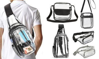 Clear Bag Stadium Approved Adjustable Strap Clear Crossbody Bag Clear Purse 1362/in Black | One Size