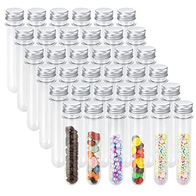 18 Pack 110 ML Plastic Test Tubes with Caps Clear Candy Tubes for Bath Salt  Christmas Candy Storage Halloween Science Party Favors