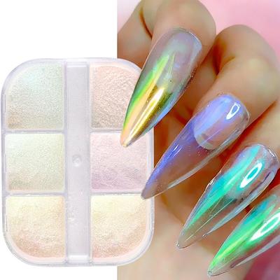 Nails Magic Rubbing Dust Nail Glitter Aurora Solid Nail Powder Chrome  Pigment