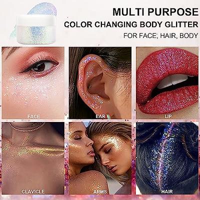 Color Changing Body Glitter, Holographic Glitter Gel for Body, Face, Hair  and Clothes, Body Shimmer Makeup Rave Accessories with Long Lasting  Waterproof Formula, 1.7 onuce (Mermaid #04) - Yahoo Shopping