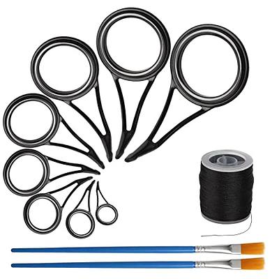 40pcs Fishing Rod Guide Tip Top Ring Circle Pole Repair Kit Set Fishing  Building Repair Eye Line Ring Stainless Steel Frame