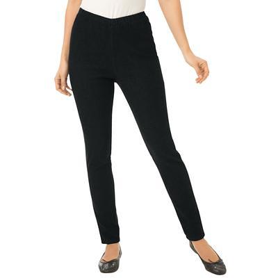 Roaman's Women's Plus Size Ankle-Length Essential Stretch Legging, 1X -  Chocolate