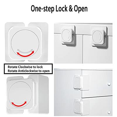 Frenflu Refrigerator Door Locks2 Pcs Fridge Lock with 4 Keys and Strong Adhesive Child Safety Locks Set for Appliances Kitchen Cabinets Fridge Door