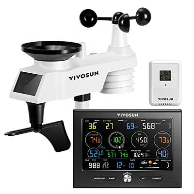 VIVOSUN Wi-Fi Weather Station with Outdoor Sensor, 18-in-1 Weather Station  with CO2 Monitor, Color Display Console, Indoor/Outdoor Weather  Thermometer, Weather Forecast, Alarm Function - Yahoo Shopping