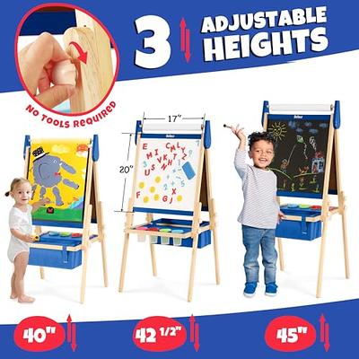 Art Easel for Kids - 100+ Accessories Double Sided Wooden Kids