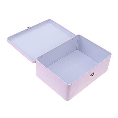 LIFKOME 1 Set Box Tinplate box with lock cookie canning tin metal tinplate  empty tins ornaments storage container small tinplate can empty hinged tins  tea tin jars travel cosmetic coin box 