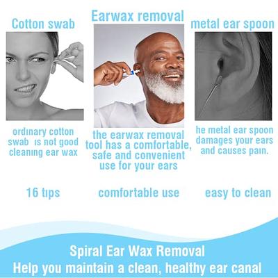 Earwax Removal Tool, 2023 Upgraded Safe Spiral Swab Catcher Ear Wax Remover  Kit Ear Cleaner Ear Wax Removal Tool with 16 Replacement Heads - Suitable  for Adults and Children - Ear Cleaning Kit - Yahoo Shopping