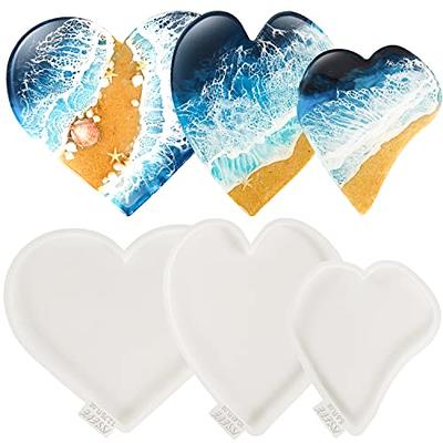 ISSEVE Large Resin Molds, Heart Silicone Molds for Resin Casting