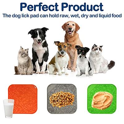 3pcs Dog Lick Mats With Suction Cup, Dog Food Mat Feeding Dog Bowl, Food  Grade Silicone Pet Lick Mat