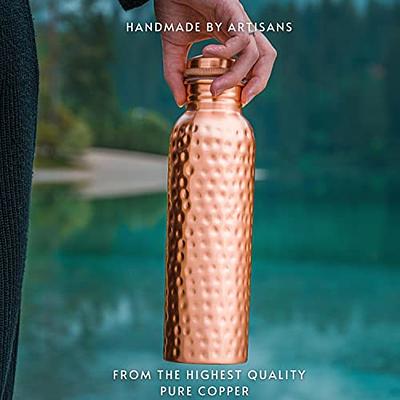 Kosdeg Copper Water Bottle - 34 Oz Extra Large - A Hammered