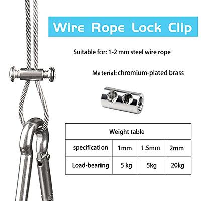 FSHIHINE Wire Rope Clips for 1-2 mm Diameter Wire Rope and Cable