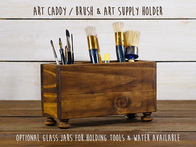 U.S. Art Supply 6 Drawer Wood Artist Supply Storage Box - Pastels, Pencils,  Pens, Markers, Brushes