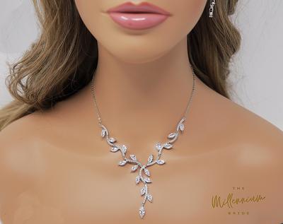 Rose Gold Finish Swarovski Necklace Set In Sterling Silver Design by Fine  Silver Jewels at Pernia's Pop Up Shop 2024