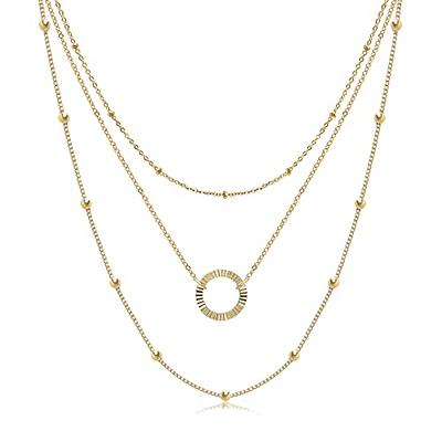 Ldurian Gold Heart Chain Necklaces - 14K Dainty Gold Plated Layering  Chokers Necklaces Set Multilayer Delicate Necklace Trendy Adjustable Long  Layered Necklaces for Women - Yahoo Shopping