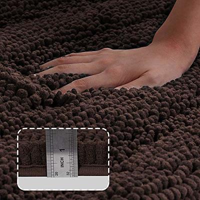 Suchtale Bathroom Contour Rug Non Slip Bath Mat Water Absorbent Soft  Microfiber Shaggy Bathroom Mat Machine Washable Bath Rug fo