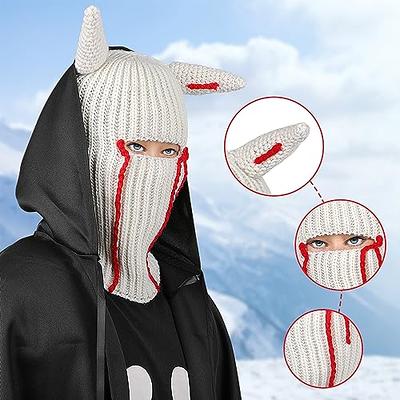 Ski Mask with Horns,Funny Ski mask Knit Balaclava Women Devil Horns  Creative Knitted Hat Warm Face Cover for Coldness Outdoor,Horn Gear Hats  for Men White - Yahoo Shopping