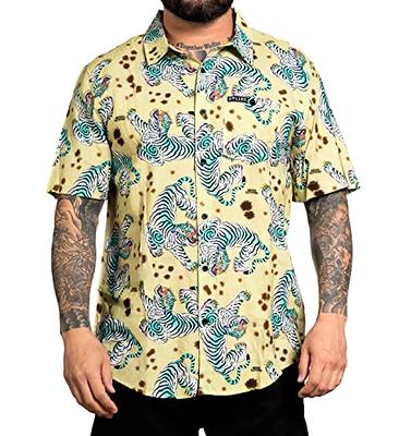 MakeMeChic Men's 2 Piece Button Down Short Sleeve Shirt Top and Shorts Set  at  Men’s Clothing store