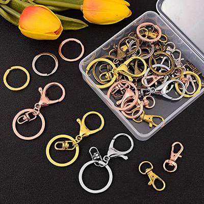 35 Pieces Swivel Clasps with D Rings Lanyard Snap Hooks Keychain