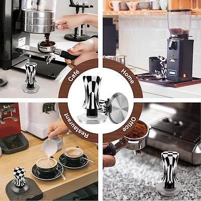 Tool Tamper Espresso Handle for Restaurants Kitchen Portafilter 51mm Brown